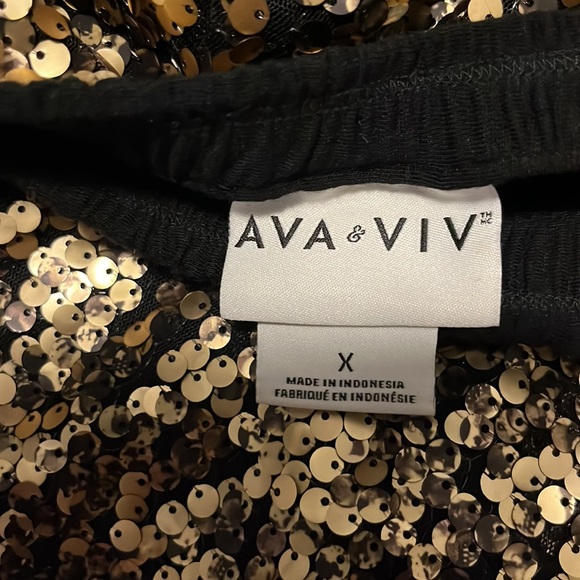 🔥🔥🔥 gold Ava & Viv gold sequin skirt - Picture 4 of 5